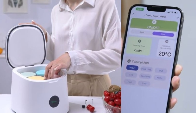 Fabricant de yaourt à commande via application LONGG