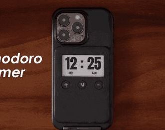 Étui iPhone FoCase avec minuteur Pomodoro, enregistreur d&rsquo;appels, écran secondaire 2,13&Prime;