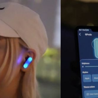 Écouteurs intra-auriculaires intelligents GPods TWS avec commande lumineuse