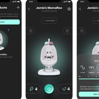 Balanceur de bébé multi-mouvement MamaRoo contrôlé par application avec prise en charge d’Alexa