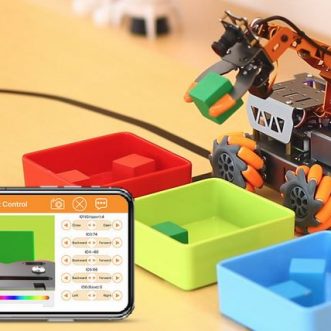 Robot Raspberry Pi Mécanum MasterPi AI avec contrôle via application et support Python