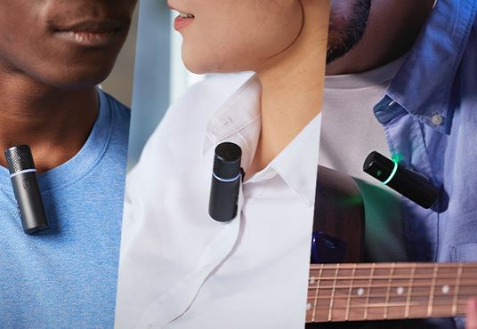 Microphone sans fil TIKTAALIK Mic+ Bluetooth 5.0 pour iPhone et Android