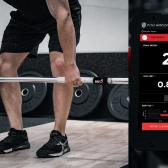 Capteur de barre pour iPhone de MoveFactorX pour l’entraînement à la force