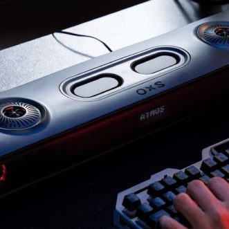 Barre de son gaming OXS Thunder 7.1.2 avec Bluetooth 5.0, haut-parleur de cou