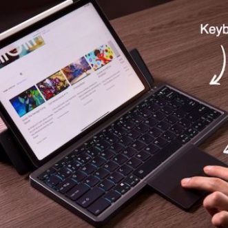 Clavier SKFP Combo avec support, pavé tactile pliable pour iPad