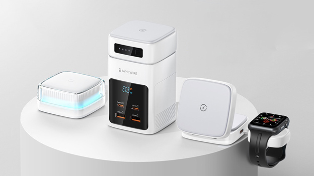 Station de recharge modulaire MFi SYNCWIRE Magta pour iPhone et Apple Watch