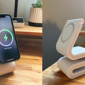 Support de chargeur MagSafe ondulé imprimé en 3D pour iPhone 13