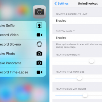Ajoutez plus de raccourcis 3D Touch à l’application Appareil photo
