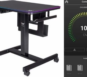 Bureau de jeu et de cyclisme connecté Thermaltake CYCLEDESK 100 avec application