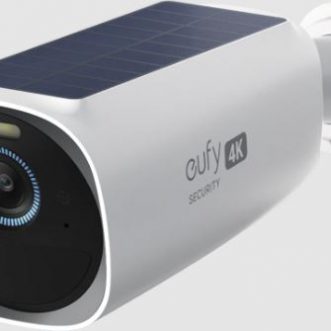 Caméra de sécurité solaire eufyCam 3 avec intelligence artificielle BionicMind à 99,9 % de précision et résolution 4K UHD