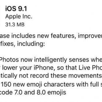 Apple publie iOS 9.1 avec plus de 150 nouveaux caractères émoji