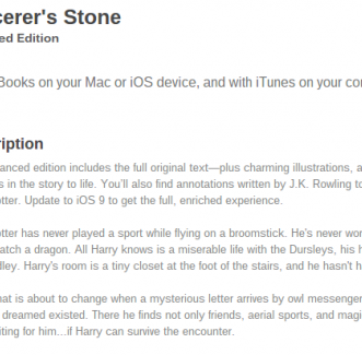 Les éditions enrichies de Harry Potter sont désormais disponibles sur le iBooks Store d’Apple