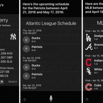 Siri est désormais en mesure de répondre à des questions de baseball plus détaillées