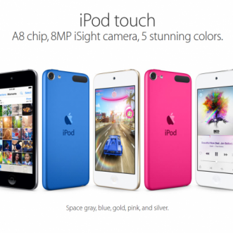 Apple dévoile l’iPod touch de sixième génération équipé du puissant processeur A8 et d’un appareil photo iSight 8 mégapixels