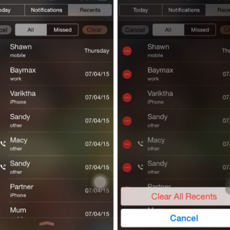 Ajoutez les récentes listes d’appels au Centre de notifications iOS