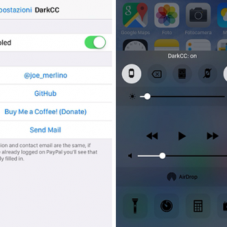 Assombrir le Centre de contrôle iOS avec DarkCCOnly