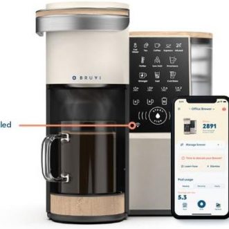 Cafetière à dosage unique connectée Bruvi App