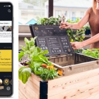 Jardin en boucle fermée modulaire avec application