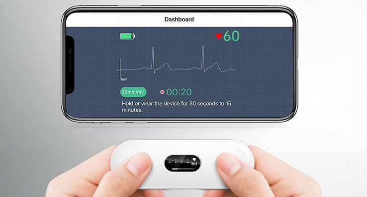 Moniteur EKG Bluetooth Wellue DUOEK-S Wellue DUOEK-S Moniteur de fréquence cardiaque