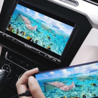 Récepteur audio-vidéo pour voiture XAV-AX3200 de Sony avec prise en charge d&rsquo;Apple CarPlay