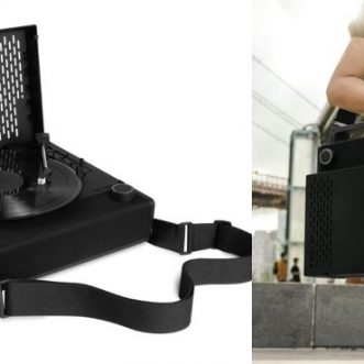 Lecteur de disques portable Victrola Revolution GO à 3 vitesses avec Bluetooth et haut-parleurs intégrés