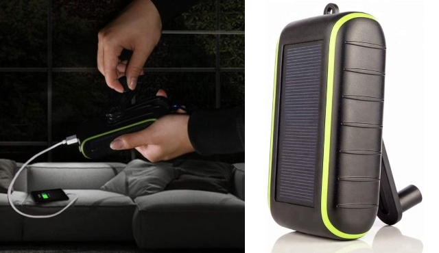 Chargeur de téléphone portable à manivelle solaire Aytech